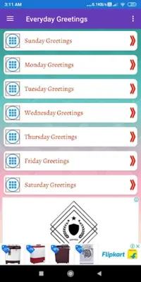 Everyday Greetings Sunday to android App screenshot 7